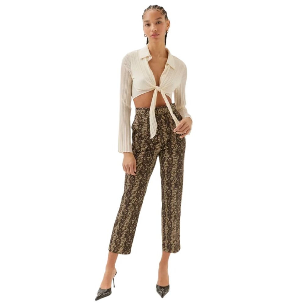 Dickie's‎ Camden Straight Leg Snakeskin Print High Rise Work Pants Utility Snake
